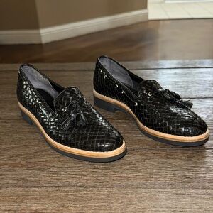 Pons Quintana Woven Tassel Loafer Black